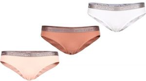 Calvin Klein BIKINI 3PK Dámske nohavičky, hnedá, veľkosť