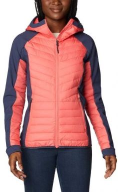 Columbia POWDER LITE HYBRID HOODED JACKET Dámska bunda, lososová, veľkosť