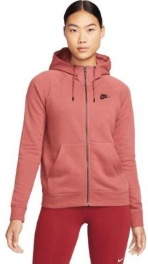 Nike NSW ESSNTL FLC FZ HOODIE Dámska mikina, červená, veľkosť