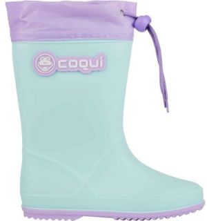 Coqui RAINY COLLAR FUR Detské gumáky, svetlomodrá, veľkosť