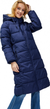 GAP V-MAXI LONG PUFFER LOGO Dámska zimná bunda, tmavo modrá, veľkosť