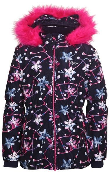 Lewro INESA Dievčenská zimná bunda, tmavo modrá, veľkosť 140-146