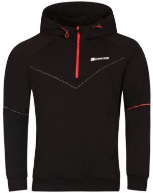 Lotto LOGO VII SWEAT HD Pánska mikina, čierna, veľkosť