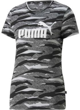 Puma ESS+ANIMAL AOP TEE Dámske tričko, čierna, veľkosť