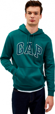 GAP V-HERITAGE LOGO PO SNL Pánska mikina, tmavo zelená, veľkosť