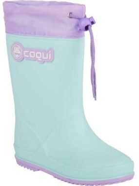 Coqui RAINY COLLAR FUR Detské gumáky, svetlomodrá, veľkosť