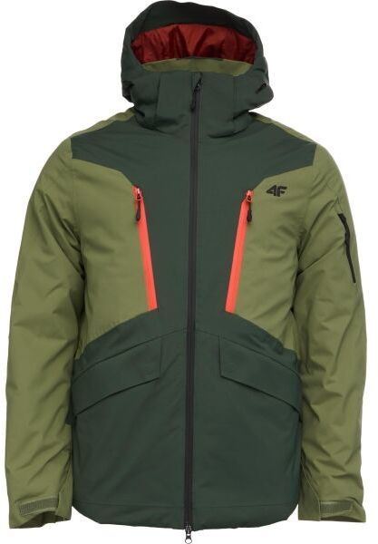 4F TECHNICAL JACKET Pánska lyžiarska bunda, tmavo zelená, veľkosť