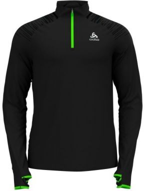 Odlo M MID LAYER 1/2 ZIP AXALP CERAMIWARM Pánska funkčná stredná vrstva, čierna, veľkosť