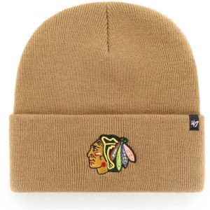 47 NHL CHICAGO BLACKHAWKS HAYMAKER '47 CUFF KNIT BLK Zimná čiapka, béžová, veľkosť UNI