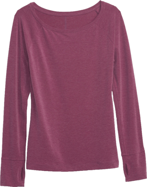 GAP BREATHE LS BOATNECK TOP Dámske tričko s dlhým rukávom, vínová, veľkosť