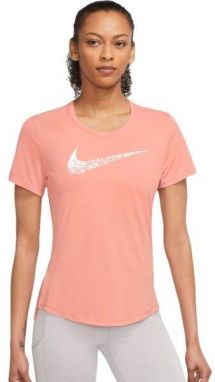 Nike NK SWOSH RUN SS TOP Dámske tričko, lososová, veľkosť