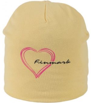 Finmark FSW-854 Detská zimná čiapka, béžová, veľkosť