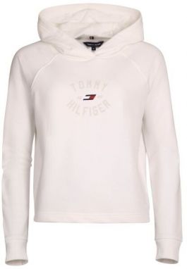 Tommy Hilfiger RELAXED TH GRAPHIC HOODIE Dámska mikina, biela, veľkosť