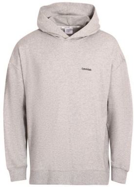 Calvin Klein MODERN COTTON LOUNGE-L/S HOODIE Pánska mikina, sivá, veľkosť