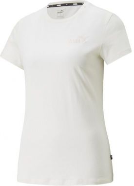 Puma ESS+EMBROIDERY TEE Dámske tričko, biela, veľkosť