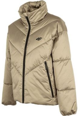 4F DOWN JACKET Dámska bunda, béžová, veľkosť L