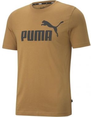 Puma ESS LOGO TEE YEL Pánske tričko, hnedá, veľkosť