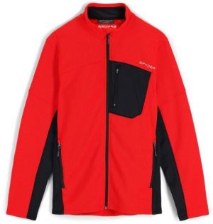 Spyder BANDIT FULL ZIP Pánsky sveter, červená, veľkosť