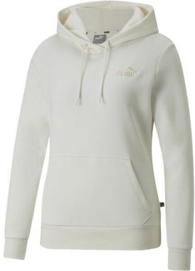 Puma ESS + EMBROIDERI HOODIE FL Dámska mikina, béžová, veľkosť