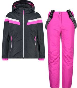 CMP KID G SET JACKET AND PANT Dievčenský lyžiarsky komplet, čierna, veľkosť