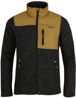 Willard IMRI Pánska flísová mikina so vzhľadom svetra, čierna, veľkosť XXL