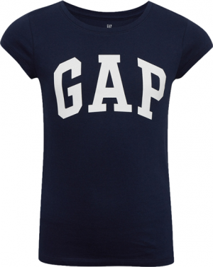 GAP V-HS SS VALUE LOGO TEE Dievčenské tričko, tmavo modrá, veľkosť