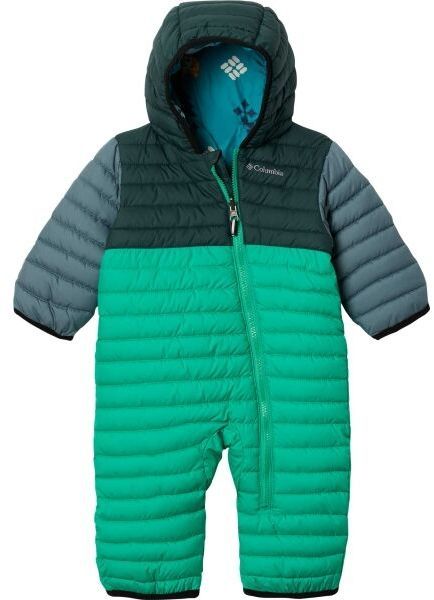 Columbia POWDER LITE REVERSIBLE BUNTING Detská zimná kombinéza, zelená, veľkosť 18-24M