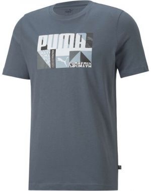 Puma MONOGRAM GRAPHIC TEE Pánske tričko, modrá, veľkosť