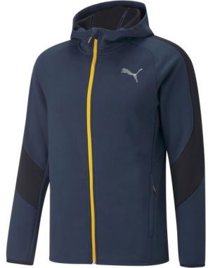 Puma EVOSTRIPE WARM FULL ZIP HOODIE Pánska mikina, modrá, veľkosť