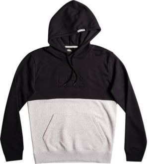 Quiksilver EMBOSS HOOD Pánska mikina, čierna, veľkosť