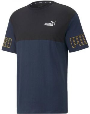 Puma PUMA POWER COLOR BLOCK TEE Pánske tričko, tmavo modrá, veľkosť
