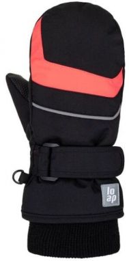 LOAP RUTI Detské palčiaky, čierna, veľkosť 8Y