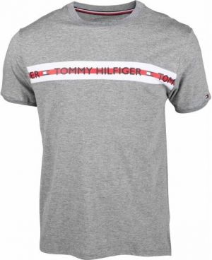 Tommy Hilfiger CN SS TEE LOGO Pánske tričko, sivá, veľkosť