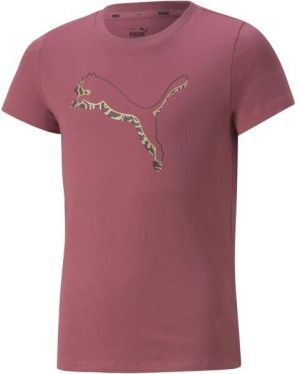 Puma ALPHA TEE G Dievčenské tričko, ružová, veľkosť