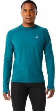 ASICS WINTER RUN LS TOP Pánske bežecké tričko, tmavo zelená, veľkosť