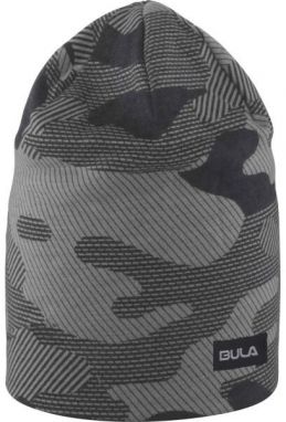 Bula CAMO PRINTED WOOL BEANIE Čiapka, tmavo sivá, veľkosť