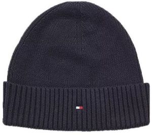 Tommy Hilfiger ESSENTIAL FLAG BEANIE Pánska zimná čiapka, tmavo modrá, veľkosť