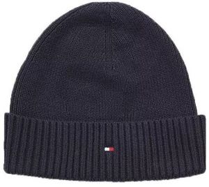 Tommy Hilfiger ESSENTIAL FLAG BEANIE Pánska zimná čiapka, tmavo modrá, veľkosť