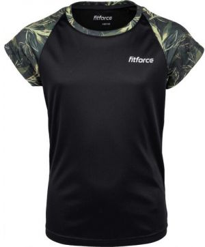 Fitforce MOOGLY Dievčenské fitness tričko, čierna, veľkosť 116-122