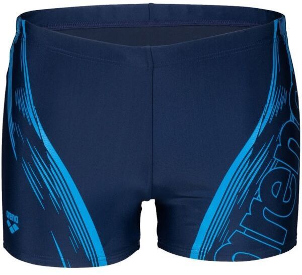 Arena SWIM SHORT GRAPHIC Pánske nohavičkové plavky, tmavo modrá, veľkosť