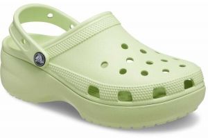 Crocs CLASSIC PLATFORM CLOG W  Dámska nazúvacia obuv, zelená, veľkosť 41/42