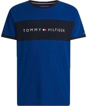 Tommy Hilfiger CN SS TEE LOGO FLAG Pánske tričko, modrá, veľkosť