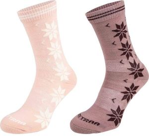 KARI TRAA VINST WOOL SOCK 2PK Dámske vlnené ponožky, ružová, veľkosť 36-38