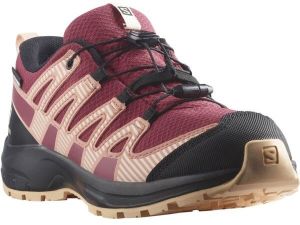 Salomon XA PRO V8 CSWP J Detská outdoorová  obuv, vínová, veľkosť