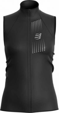 Compressport HURRICANE WINDPROOF VEST W Dámska vetruodolná vesta, čierna, veľkosť