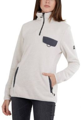 FUNDANGO VINONA FLEECE PULLOVER Dámska mikina, biela, veľkosť