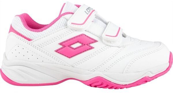 Lotto COURT LOGO JR VELCRO Detská tenisová obuv, biela, veľkosť