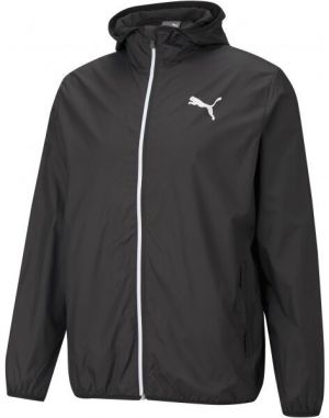 Puma ESSENTIALS SOLID WINDBREAKER Pánska športová vetrovka, čierna, veľkosť