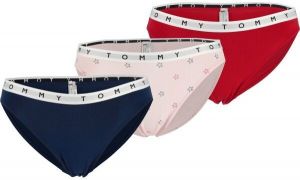 Tommy Hilfiger 3P BIKINI PRINT Dámske nohavičky, tmavo modrá, veľkosť