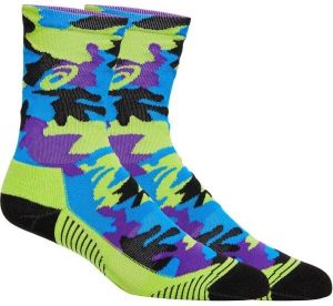 ASICS COLOR CAMO RUN CREW SOCK Dámske športové ponožky, zelená, veľkosť